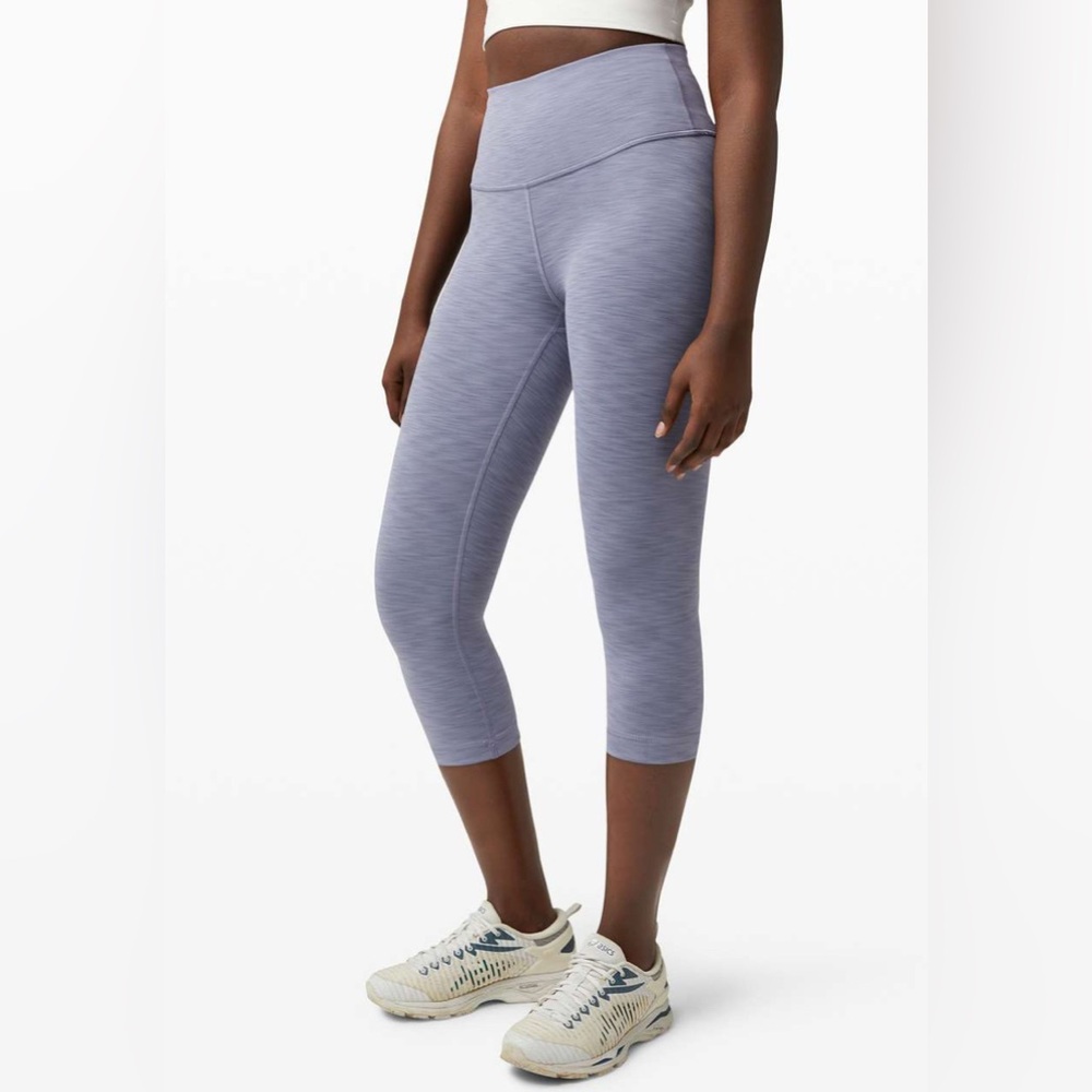 Lululemon Wunder Train High-Rise Crop 21” Heathered Peri Purple